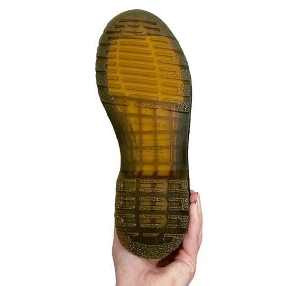 Dr. Martens Adrian Black Leather Fringe Tassel Lug Sole Platform Loafers - Picture 8 of 9